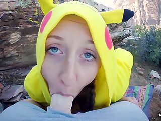 Slutty Pokemon Creampie Training in Public - Molly Pills - BIG BOOTY OUTDOOR PORNO POV 1080p