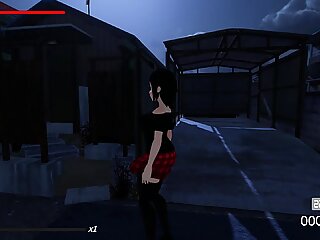 Roshutsu [SFM Hentai game] Ep.1 exhibitionist japanese girl naked in the public street