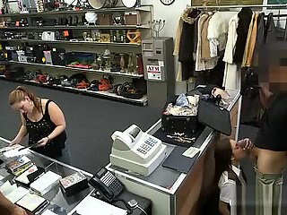 Latin stewardess banged by pawn keeper
